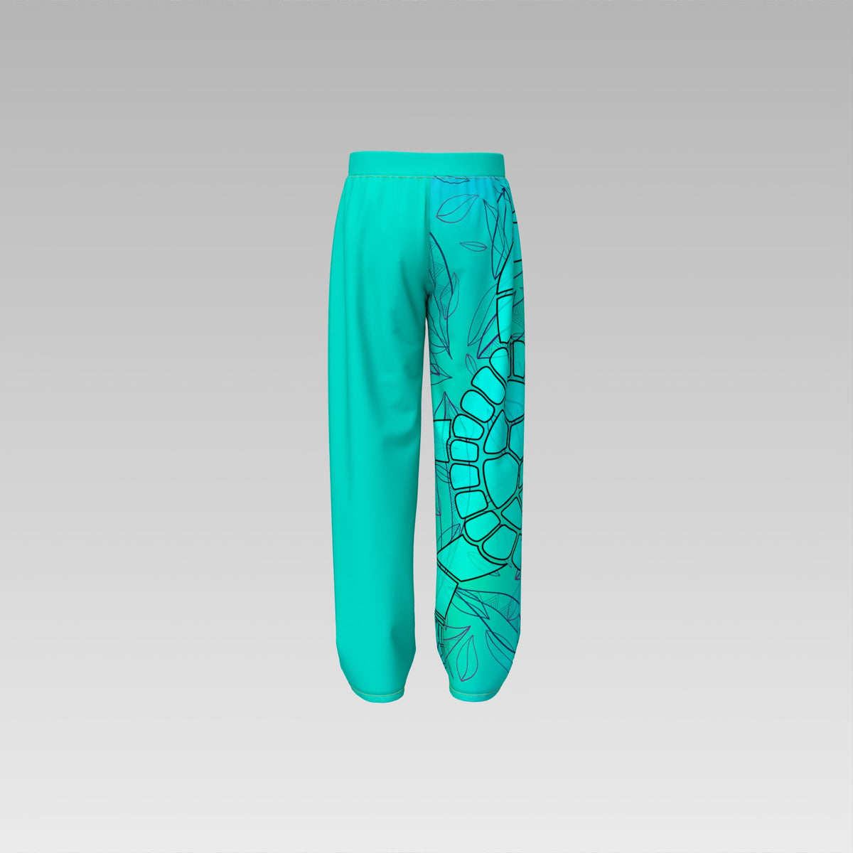 Riverline turquoise track pants alternate view